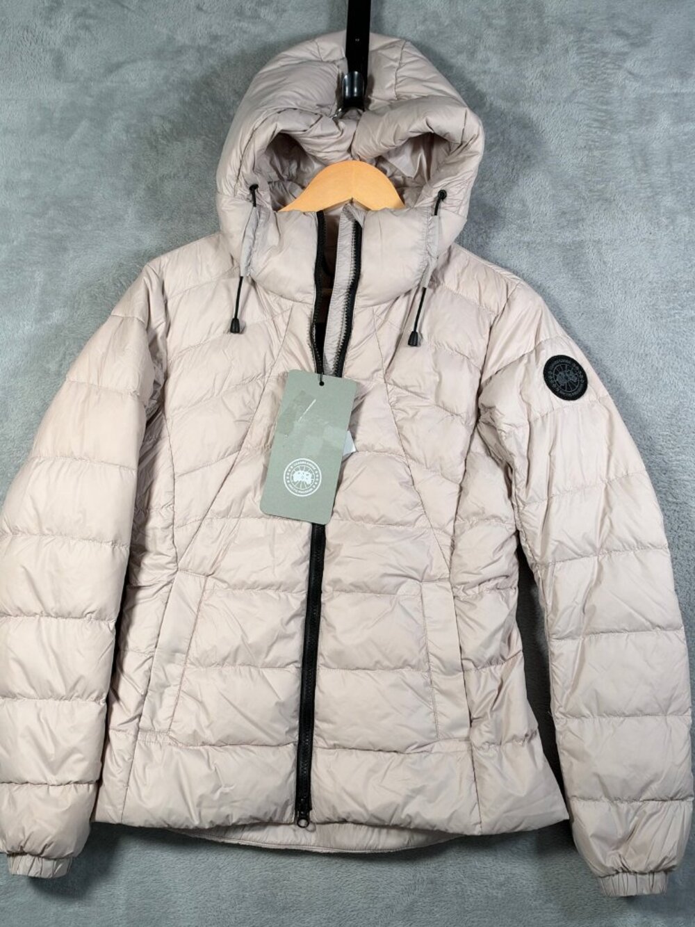 Canada Goose Jacket Womens S Lucent Rose Abbott Hoody Packable Down Puffer *FLAW